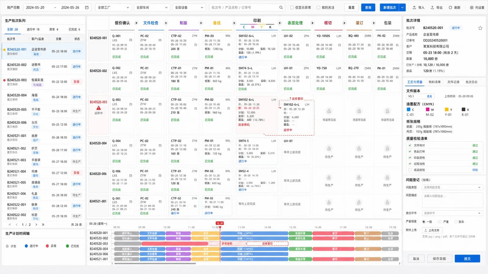 印刷厂生产跟踪系统