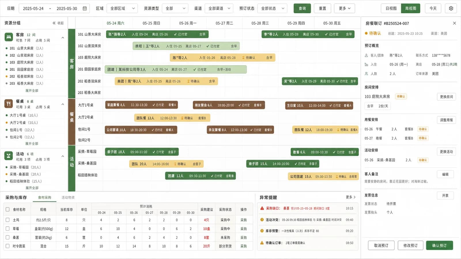 农家乐管理系统