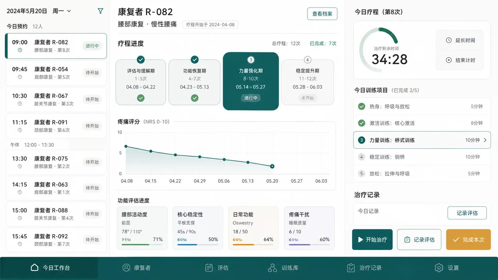 康复理疗诊所系统